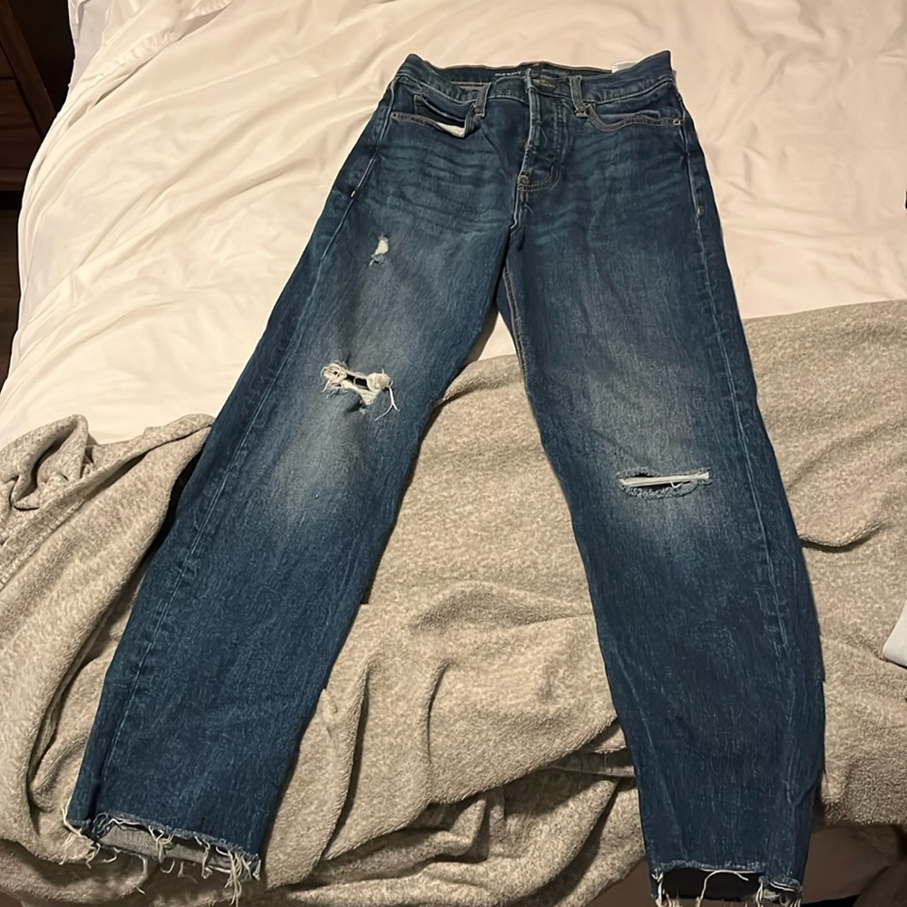 Distressed old navy high waisted jeans size 2